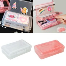 Double Layer Clear Pencil Case