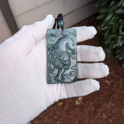 Green jadeite jade - jadeite, carved