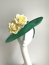 Emerald green gold disc hat