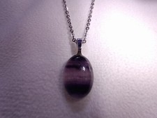 Banded Purple Fluorite Pendant
