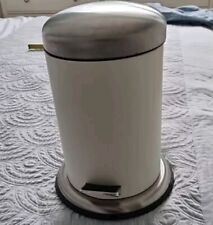 IKEA bathroom Pedal Bin Internal Liner White/Chrome Used Approx H 10.5" W 6.5 