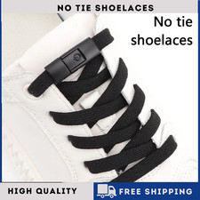Shoelaces No Tie Elastic Sneaker Flat Laces Trainer lock Kids Adults laces New