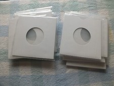 20 7" Thick White Card Record sleeves & 20 thick PVC dust covers   NEWish