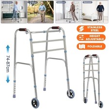 Folding Walking Frame with Wheels - Lightweight Aluminium - Only 3kg in Weight
