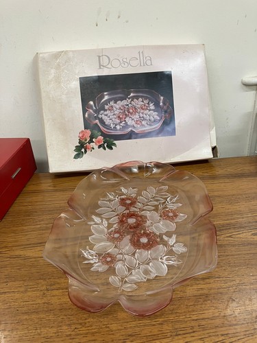 Rosella floral glass platter - rosella,