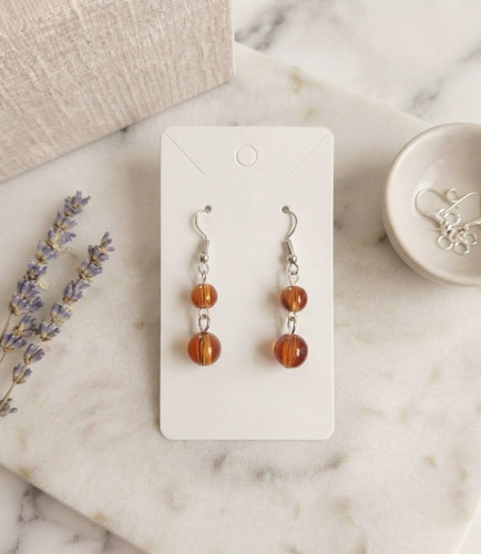 Handmade beaded drop - handmade, earrings