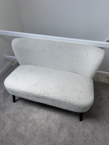 Cream boucle sofa chaise - cream,