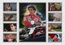 AYRTON SENNA SIGNED FORMULA ONE MEMORABILIA  A4 AUTOGRAPH PHOTO PRINT