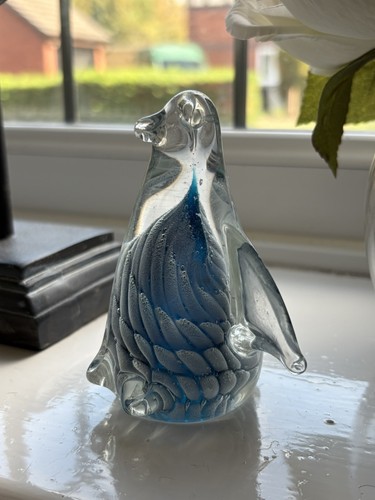 Glass penguin ornament - penguin,