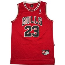 Nike Chicago Bulls NBA Jersey Men's Large Michael Jordan #23 Red Vintage Retro