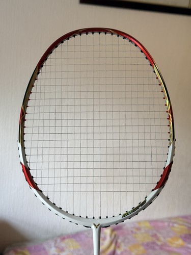 Badminton racket red - red, white