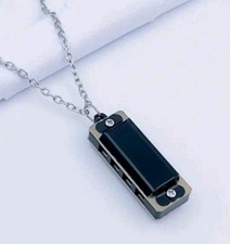 Black  Mini Harmonica Necklace