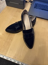 Next Navy Patent Loafer Shoes