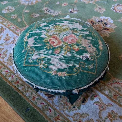 Antique victorian needlepoint - antique,