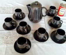 Medieval style Tea  Coffee set 1960s Prinknash Benedictine Monks Gloucester box