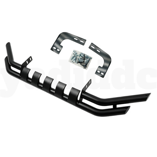 Black triple nudge bull bar - black,