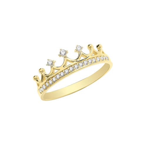 Crown ring 9ct yellow gold - ring,