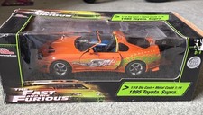 Rare Fast And Furious 1:18 Die cast 1995 Toyota Supra Model Car