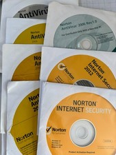 Vintage software CDs Norton Antivirus - 7 CDs over Multiple Years