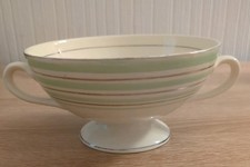 Antique 1930'S  2 handled soup dish Art Deco Solian Ware Soho Pottery 