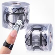 10X Nail Forms Clear For Fast Curing Self Adhesive Tip Sculpting Acrylic/Gel