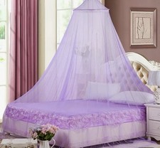 Mosquito Net Purple Bed Canopy Dome Tent Insect Cover Summer Travel Decor
