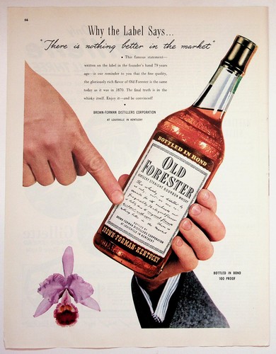 Old forester magazine 1949 - ad,