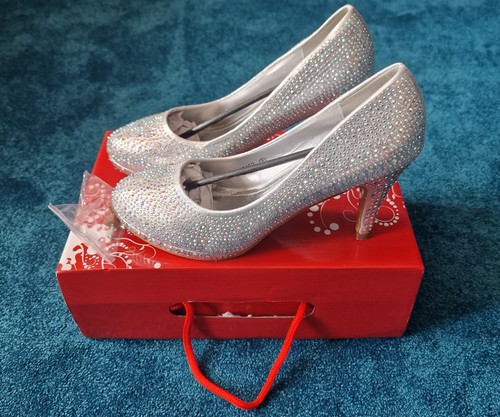 Diamanté high heeled size 5 - high,