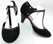 GOOD FOR THE SOLE Women's Size 6 EU 39 Black Wide Fit Low Heel Mary Jane Shoes