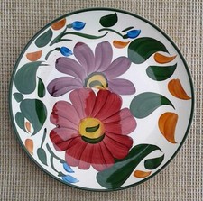 8" WADE FLORAL PLATE.