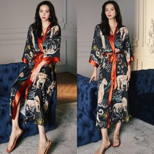 UK Women Satin Kimono Robe