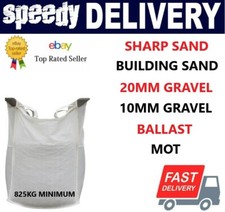 BULK BAG AGGREGATE - SAND/GRAVEL/BALLAST/MOT (825kg MINIMUM) FREE DELIVERY
