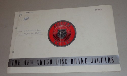 Brochure jaguar 150 - xk, status