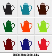 Kitchen Tile Stickers, Tile Transfers, COFFEE POT Vinyl Decals, Wall Stickers