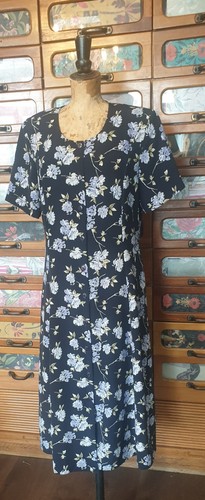 Vintage 80s eastex navy floral - vintage,