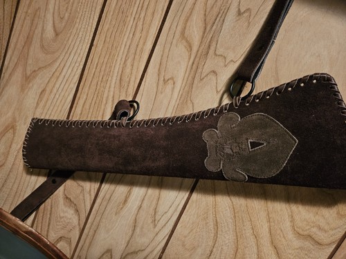 Suede leather brown archery - brown,