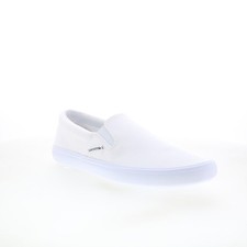 Lacoste Slip-On Base 224 1 CMA Mens White Leather Lifestyle Trainers Shoes