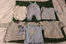 7x Baby Boy Clothes Bundle 3-6 Mths. NEXT Dungerees, jog bottoms 4 tops 1 bodysu