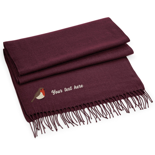 Robin scarf personalised - , with