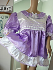 ADULT BABY SHORT SISSY SATIN DRESS   with  PANTIES  play dress 