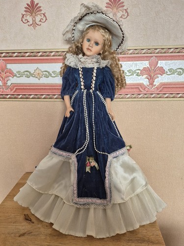 Vintage porcelain doll - 21",