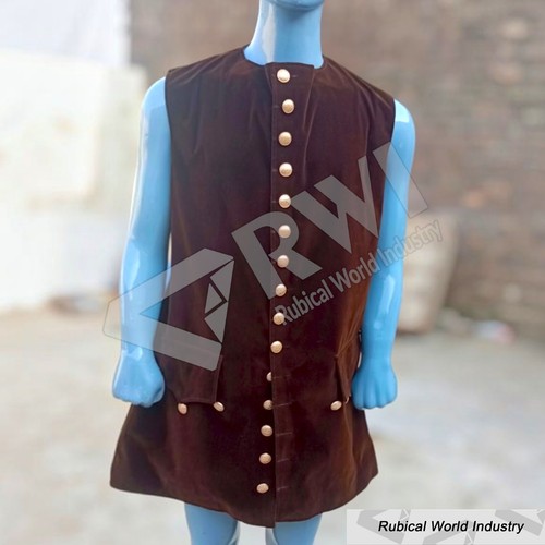 Brown velvet pirate - pirate, vest