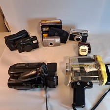 Vintage Film Camera Lot + Sony Video 8 Handycam Camcorder