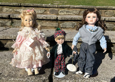 3 x Porcelain Collector Dolls