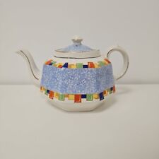GIBSONS England "Chinese" 1920's floral octagonal teapot Antique R.N.697079 