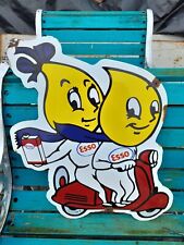 Vintage Enamel Esso Metal Sign Poster Wall Man Cave Garage  42.5 cm x 52 cm C