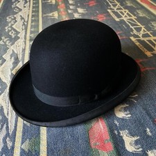 Made in England 🇬🇧 Vintage Dunn & Co Black Bowler/Derby/Coke Hat 
