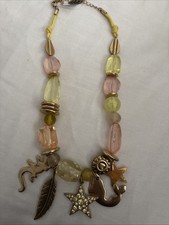 Pilgrim Charm Necklace Yellow