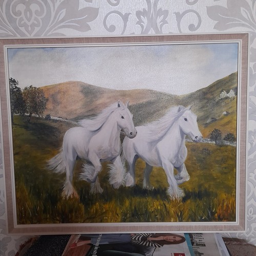 Antique picture two white - antique,