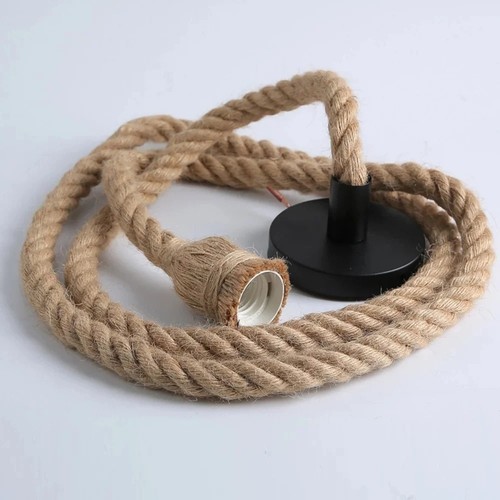 Vintage hemp rope - vintage, pendant